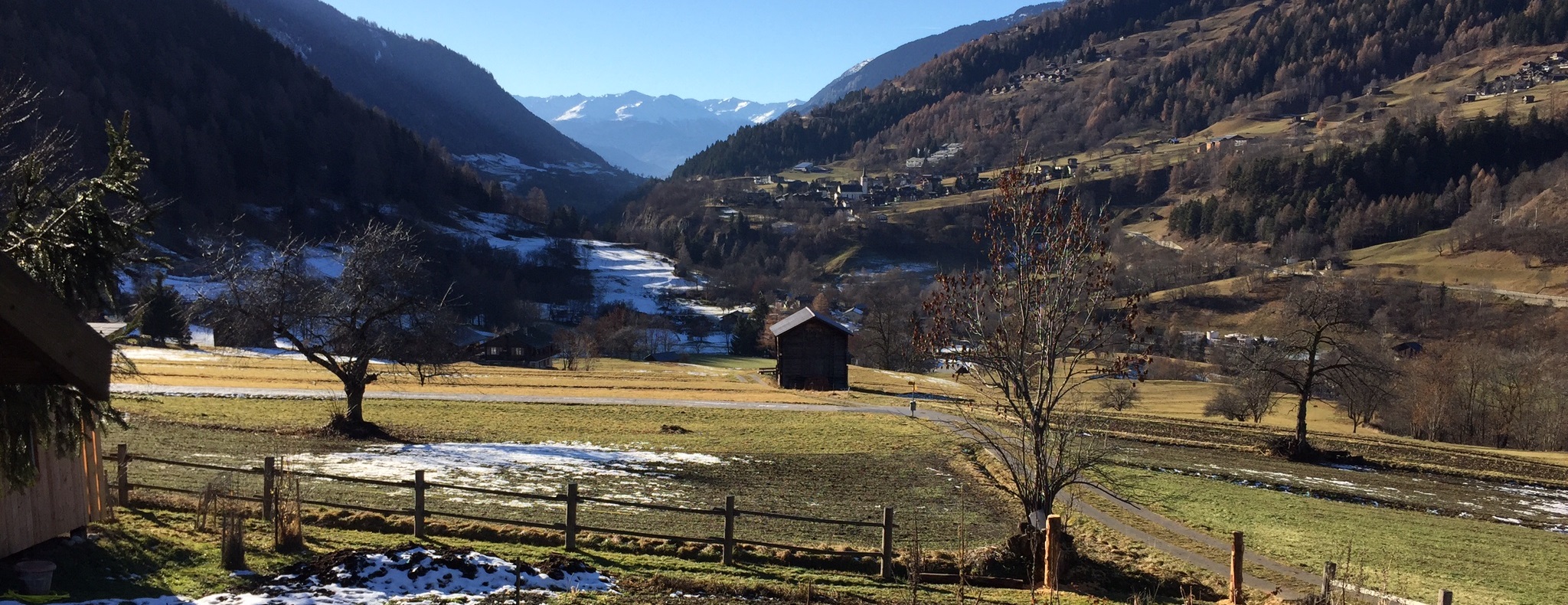 Mountain valley view from Chalet Ackermohn