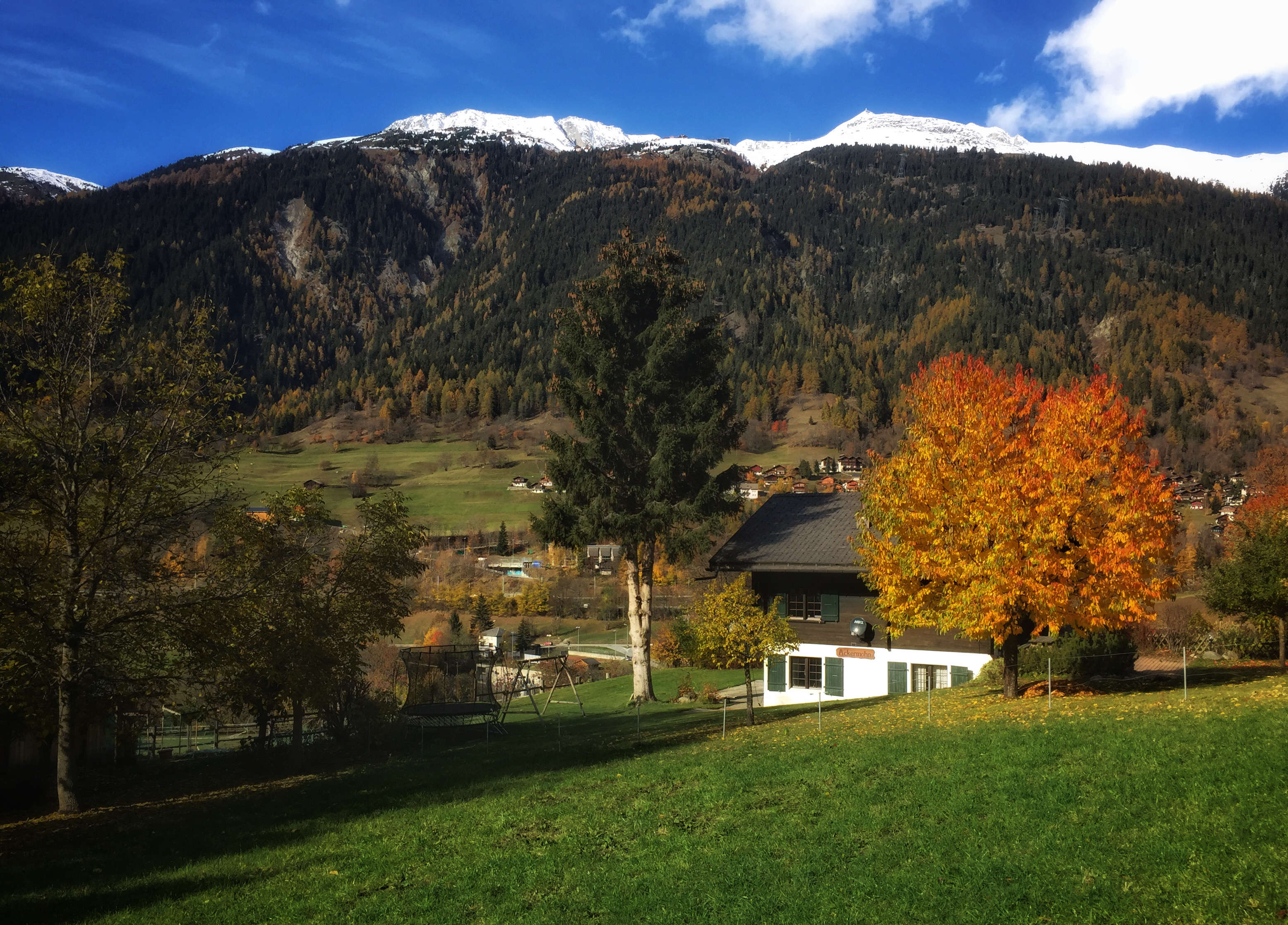 Autumn landscape near Chalet Ackermohn